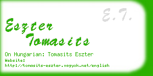 eszter tomasits business card